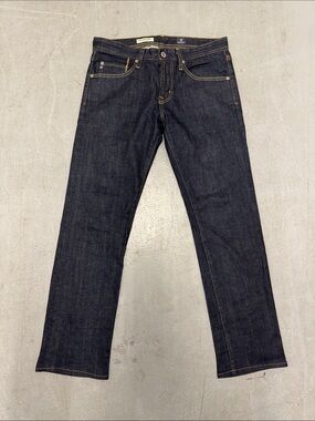 AG Adriano Goldschmied Indigo Matchbox Straight-Leg Jeans 30x29